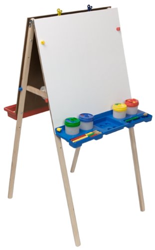 Melissa & Doug Easel Accessory Set - Paint, Cups, Brushes, Chalk, Paper,  Dry-erase Marker : Target