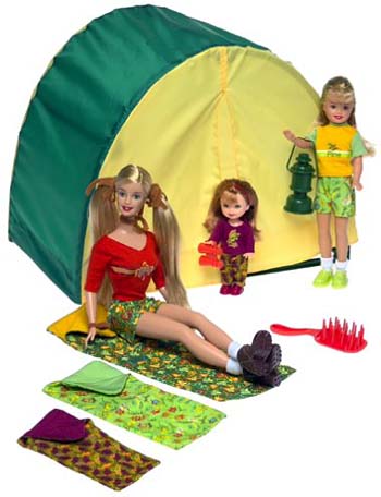 barbie stacie camping set