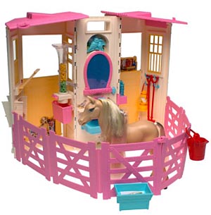 barbie stable and horse