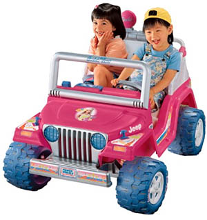 blue barbie doll jeep