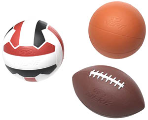 Mini Nerf Football, Soccer Ball, Basketball